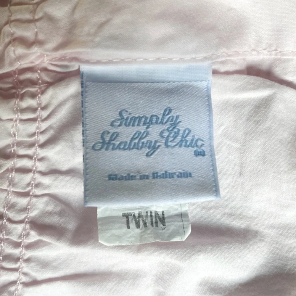 Rachel Ashwell Simply Shabby Chic Pink Ruched Duvet Cover, sz Twin